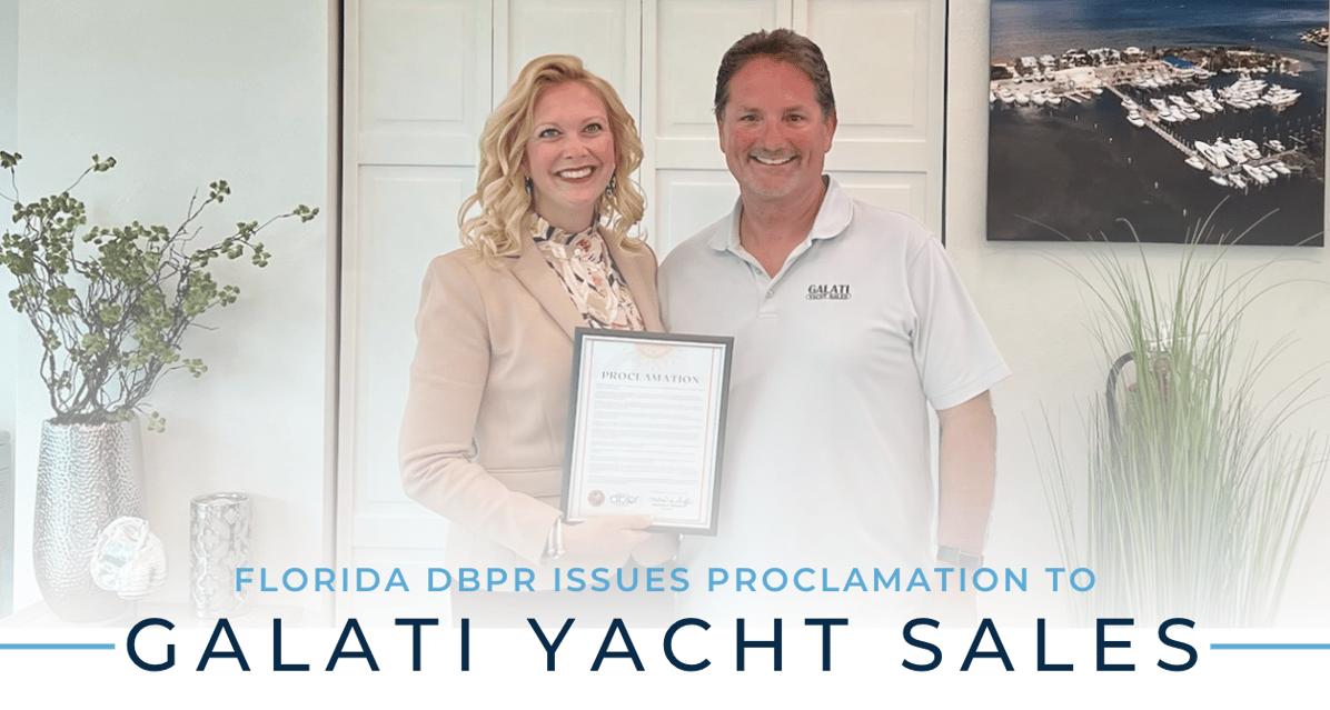 Florida DBPR Issues Proclamation to Galati Yacht Sales